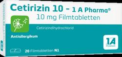 Produktbild von CETIRIZIN 10-1A Pharma Filmtabletten 20 St