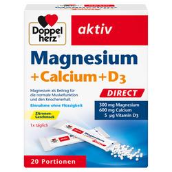 Produktbild von DOPPELHERZ Magnesium+Calcium+D3 DIRECT Pellets 20 St