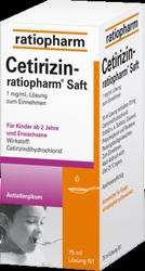 Produktbild von CETIRIZIN-ratiopharm Saft 75 ml