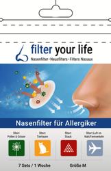 Produktbild von FILTER YOUR LIFE Nasenfilter f.Allergiker Gr.M 7X2 St