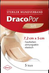 Produktbild von DRACOPOR Wundverband 5x7,2 cm steril hautfarben 5 St
