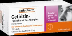 Produktbild von CETIRIZIN-ratiopharm bei Allergien 10 mg Filmtabl. 100 St