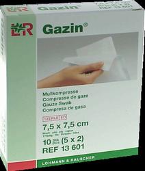Produktbild von GAZIN Mullkomp.5x5 cm steril 8fach 5X2 St