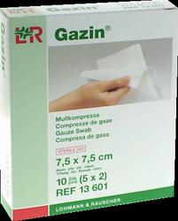 Produktbild von GAZIN Mullkomp.7,5x7,5 cm steril 8fach 5X2 St