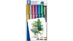 Produktbild von STAEDTLER® Layoutmarker 8323 Metallic pen & Pigmentliner im Etui