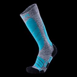 Produktbild von Skisocken Pro Race Damen, 41-42, grau-türkis