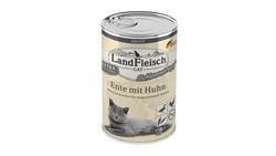 Produktbild von LandFleisch Katzennassfutter Adult Schlemmertopf Ente mit Huhn 400g