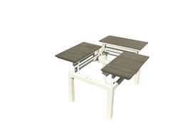 Produktbild von Loungetisch                 Metall
                    weiß
    ca. 63 x 47 x 93 cm 
| Möbel Inhofer