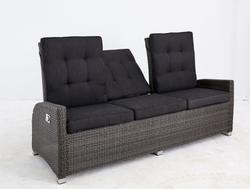 Produktbild von Loungesofa                 Kunststoff
                    grau
    ca. 211 x 108 x 88 cm 
| Möbel Inhofer