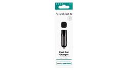 Produktbild von Vivanco Fast Car Charger, 2 USB Ports, Kfz Schnellladegerät, 17W
