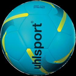 Produktbild von Fussbälle 350 LITE SYNERGY, eisblau/schwarz/fluo gelb, Größe: 5